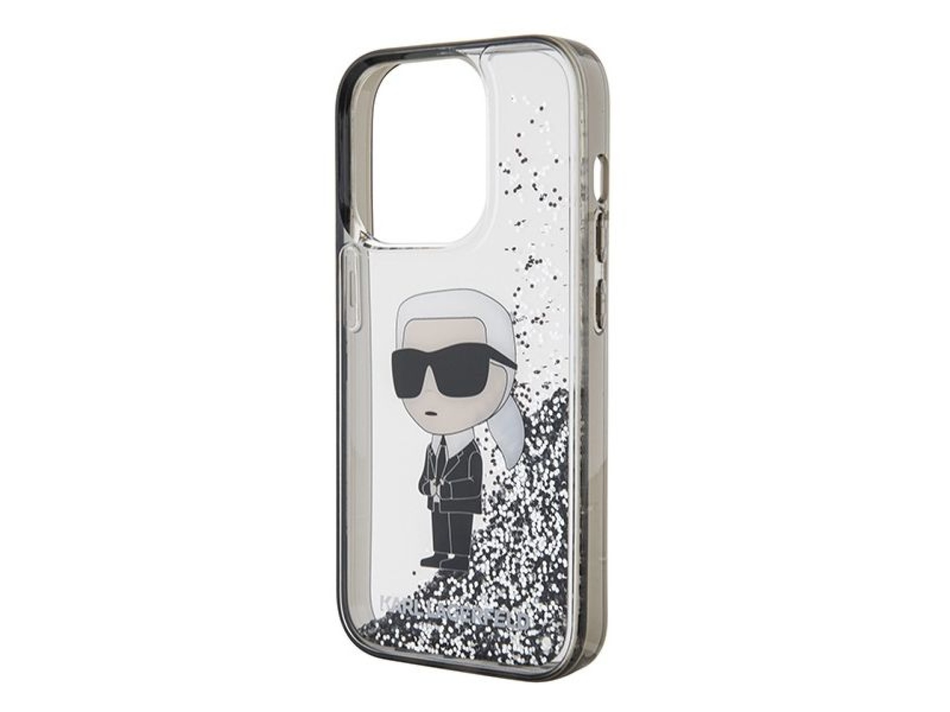 Karl Lagerfeld Liquid Glitter Ikonik case for iPhone 15 Pro - transparent