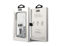 Karl Lagerfeld Liquid Glitter Ikonik case for iPhone 15 Pro - transparent