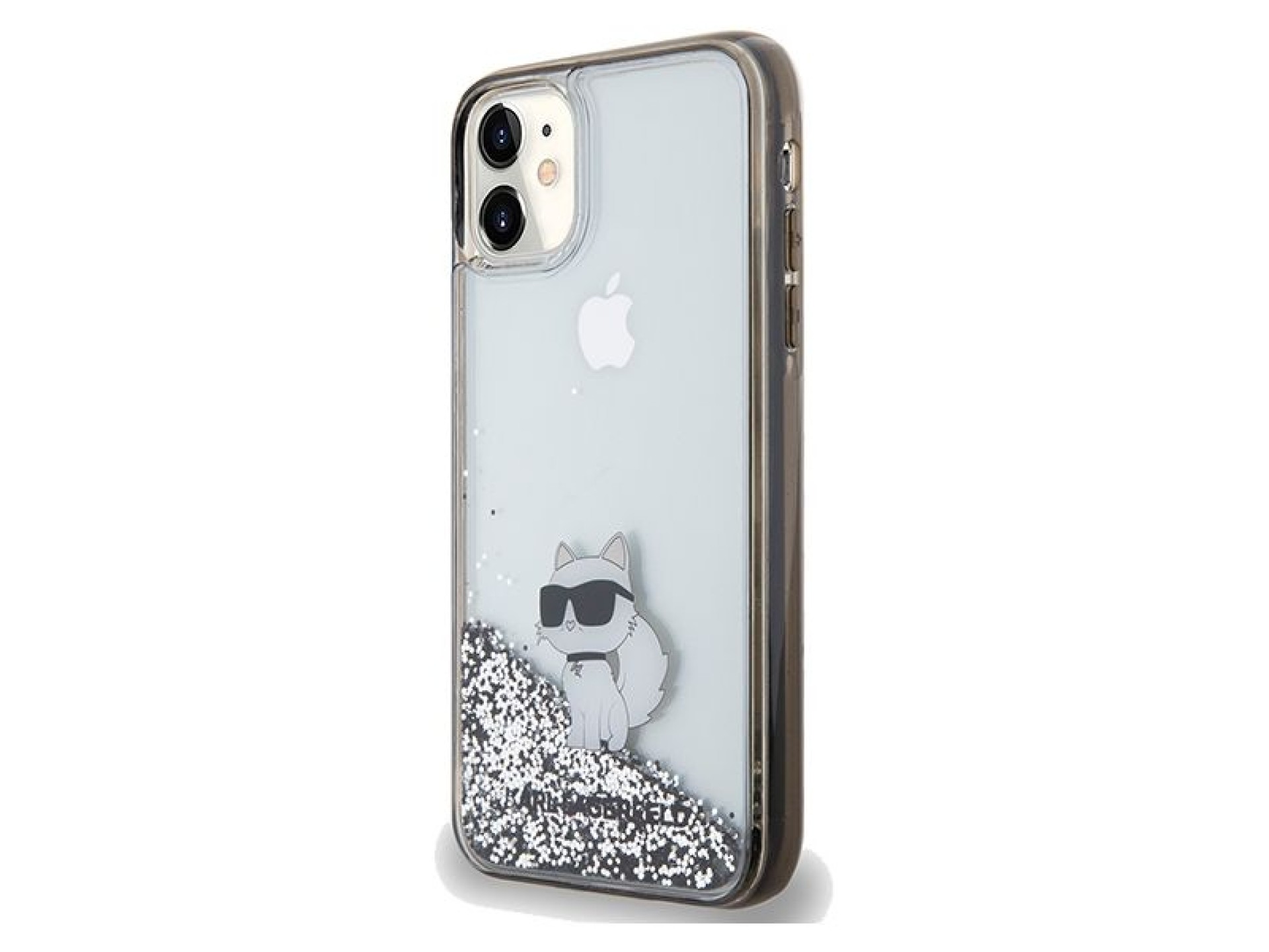 Karl Lagerfeld Liquid Glitter Choupette case for iPhone 11 / Xr - transparent