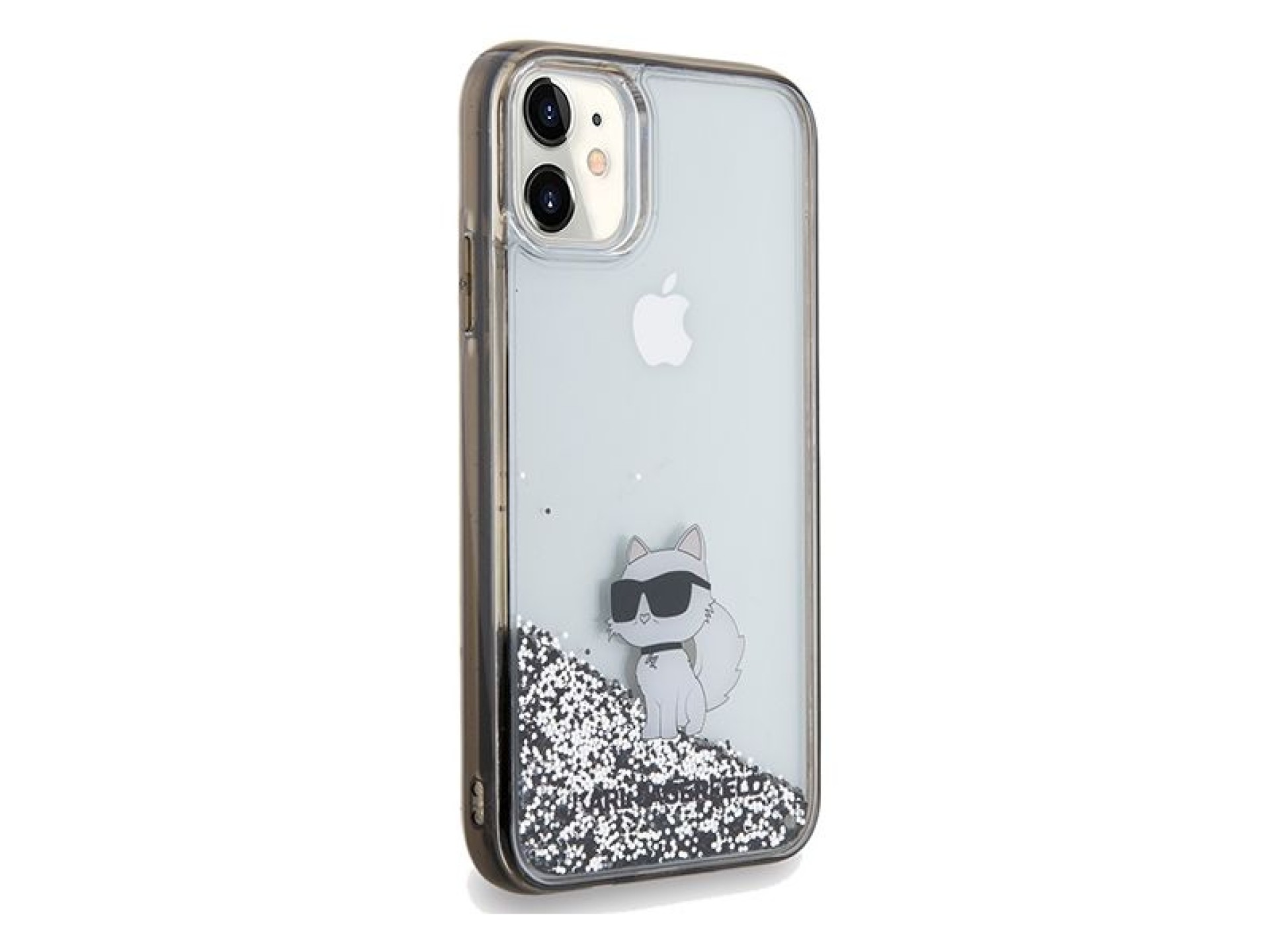 Karl Lagerfeld Liquid Glitter Choupette case for iPhone 11 / Xr - transparent