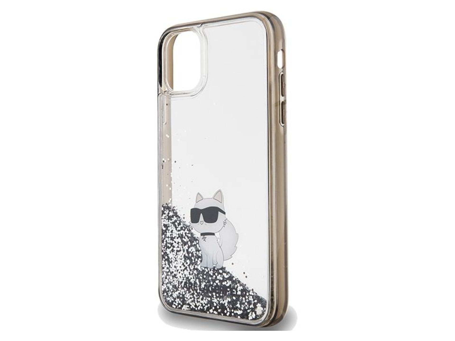 Karl Lagerfeld Liquid Glitter Choupette case for iPhone 11 / Xr - transparent