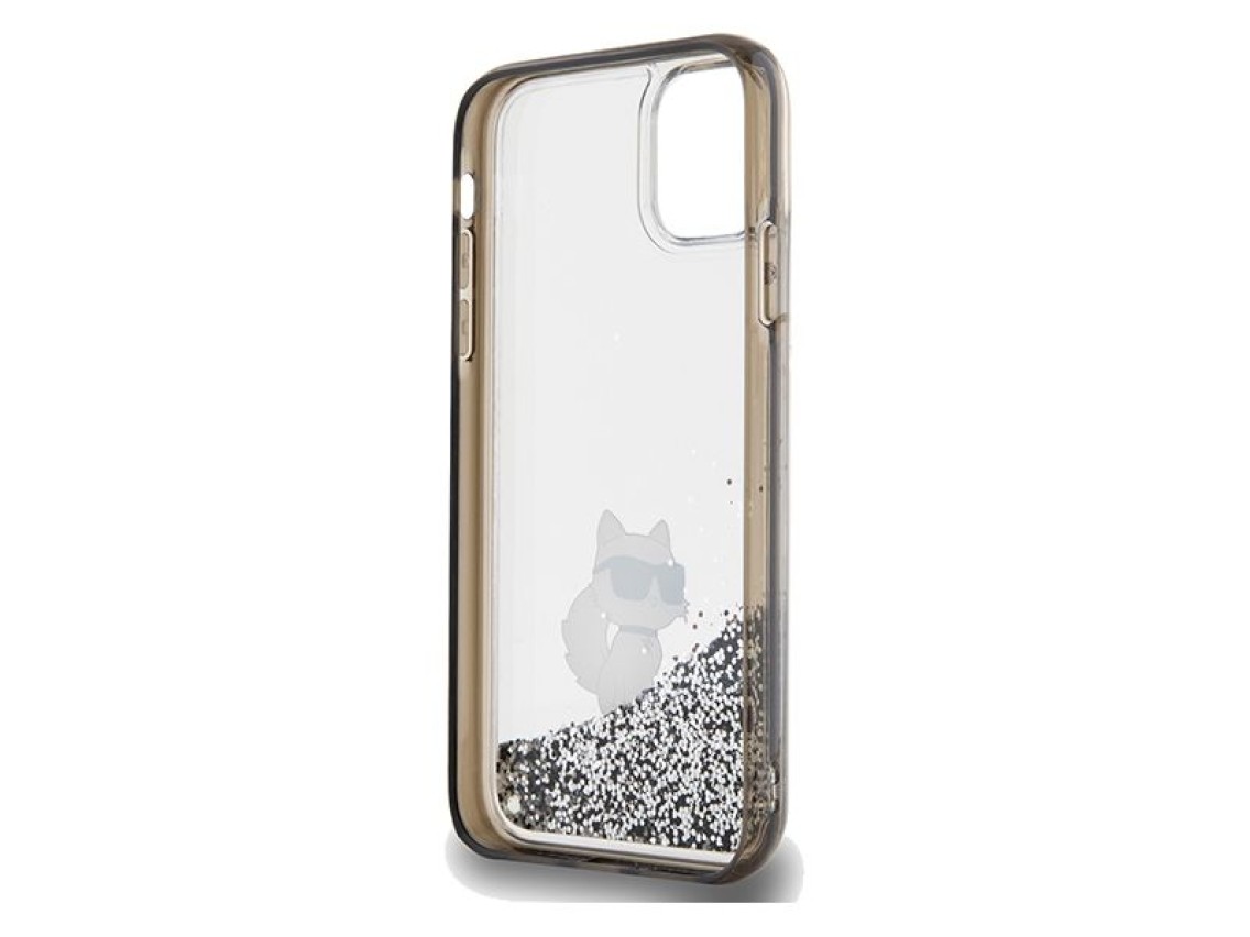 Karl Lagerfeld Liquid Glitter Choupette case for iPhone 11 / Xr - transparent
