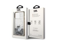 Capa transparente Karl Lagerfeld Liquid Glitter Choupette para iPhone 13 Pro / 13 Capa transparente Karl Lagerfeld Liquid Glitter Choupette para iPhone 13 Pro / 13