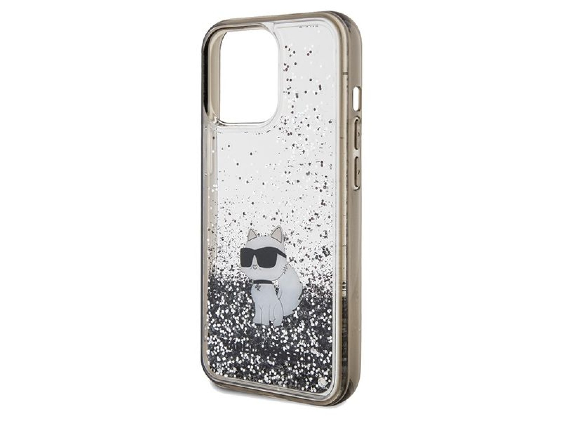 Funda Karl Lagerfeld Liquid Glitter Choupette para iPhone 13 Pro Max - transparente