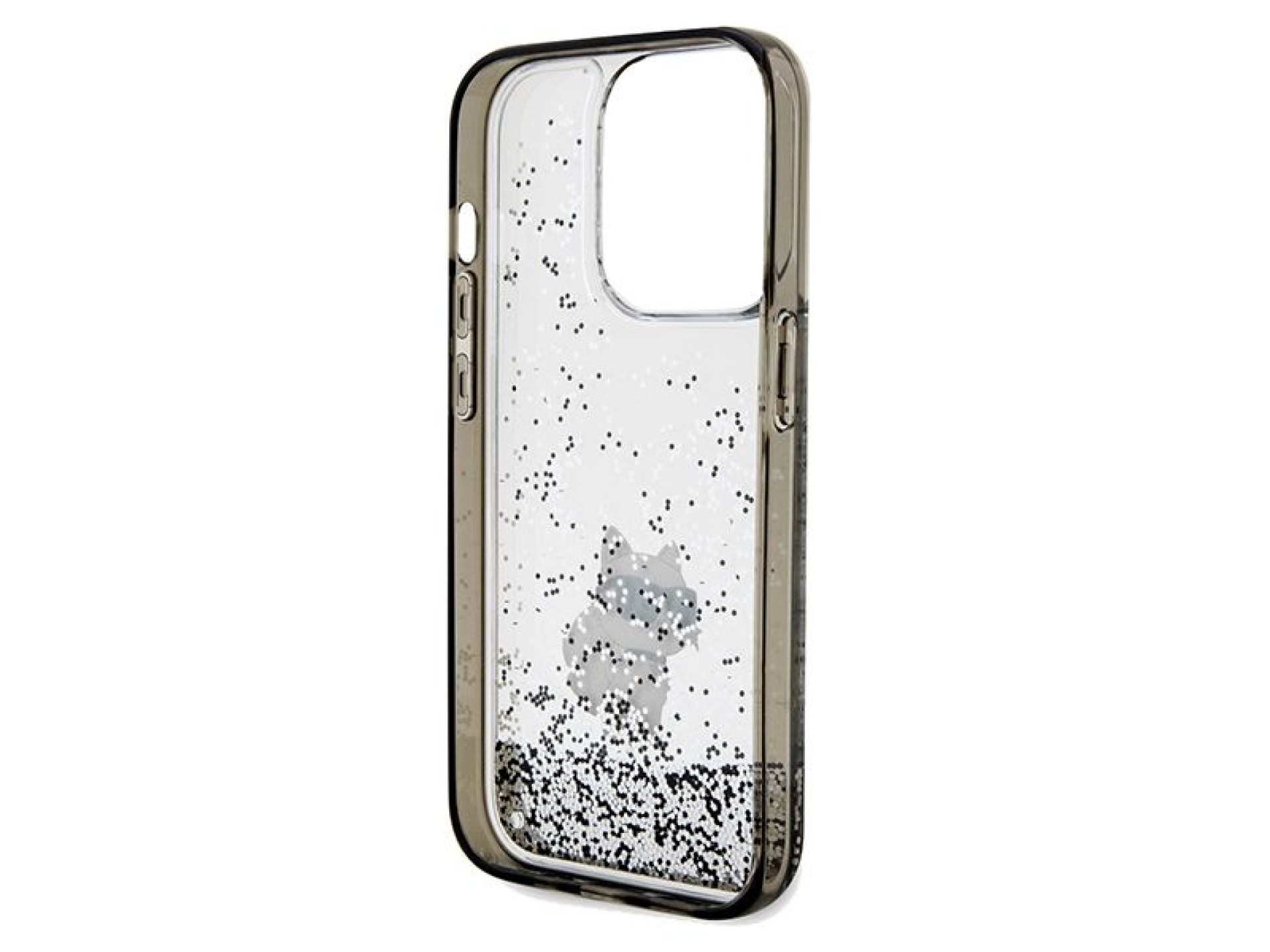 Karl Lagerfeld Liquid Glitter Choupette case for iPhone 14 Pro - transparent
