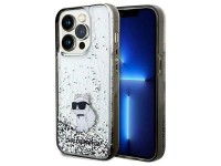 Karl Lagerfeld Liquid Glitter Choupette case for iPhone 14 Pro Max - transparent