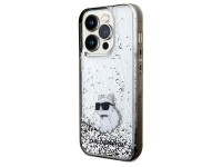 Capa transparente Karl Lagerfeld Liquid Glitter Choupette para iPhone 14 Pro Max
