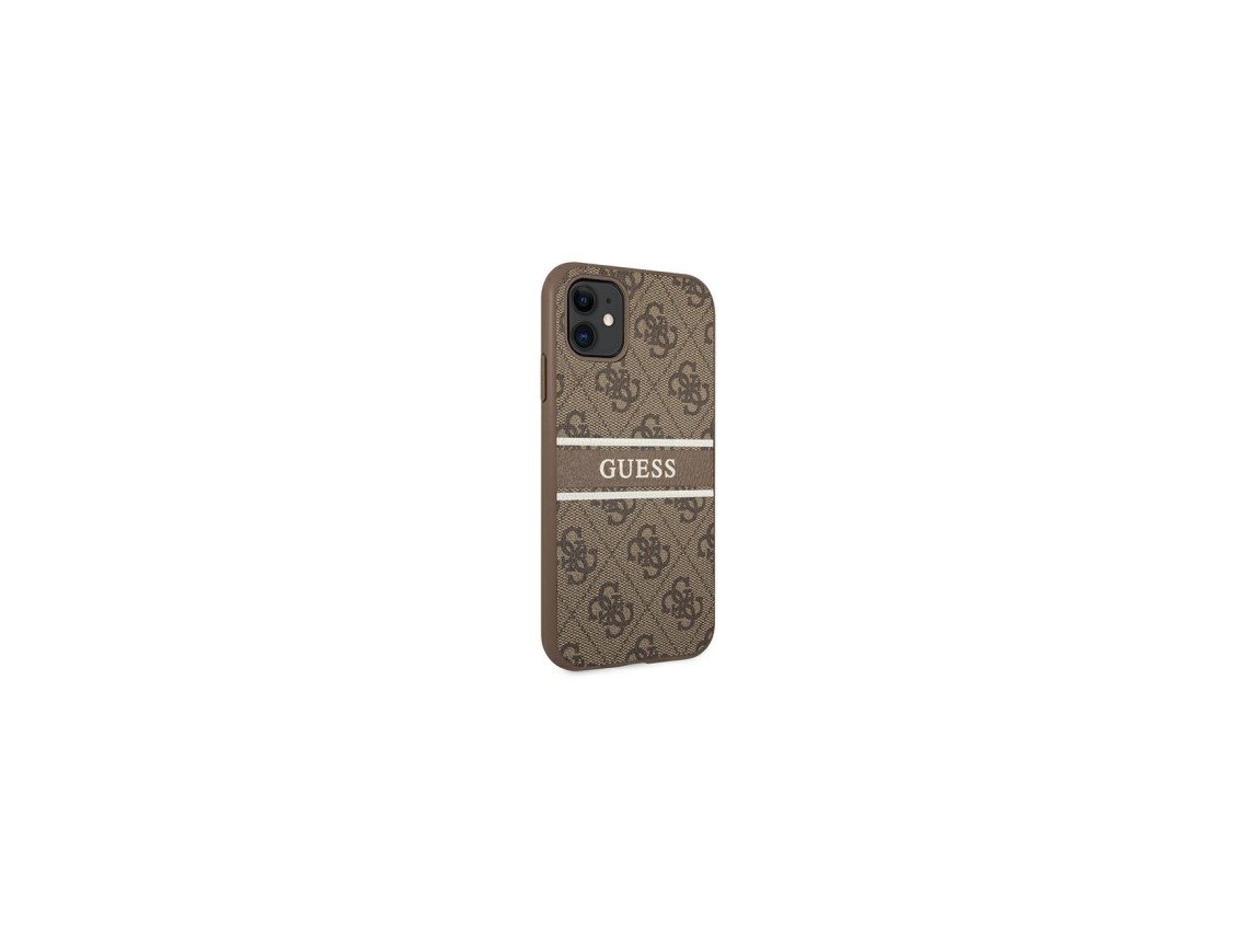 Funda Guess 4G Stripe para iPhone 11 / Xr de 6,1" - marrón