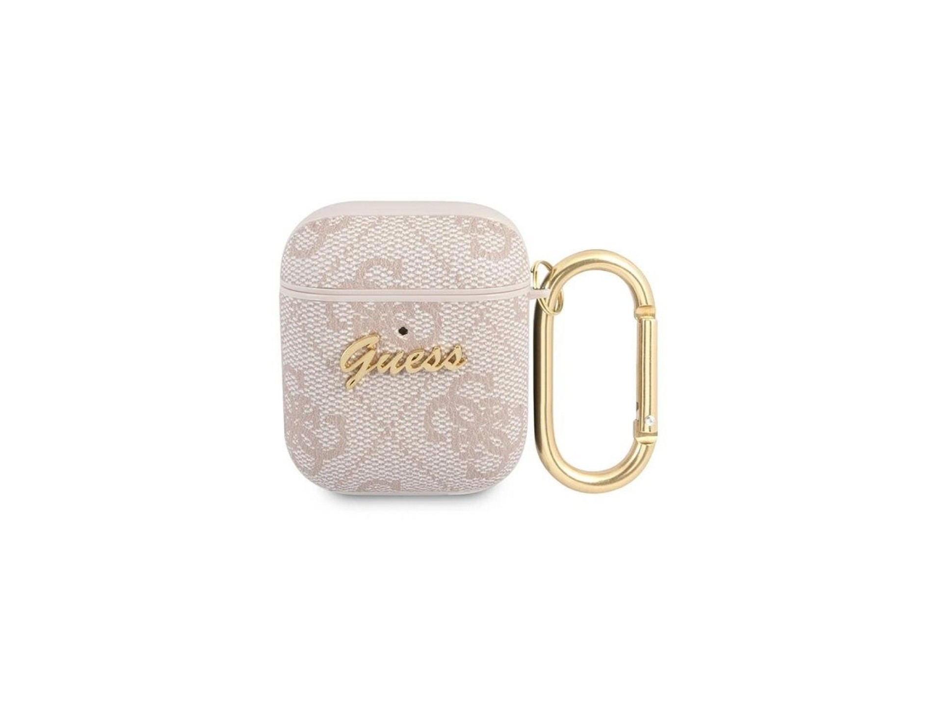Capa Guess 4G Script Metal Collection para AirPods 1/2 - Rosa