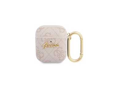 Capa Guess 4G Script Metal Collection para AirPods 1/2 - Rosa