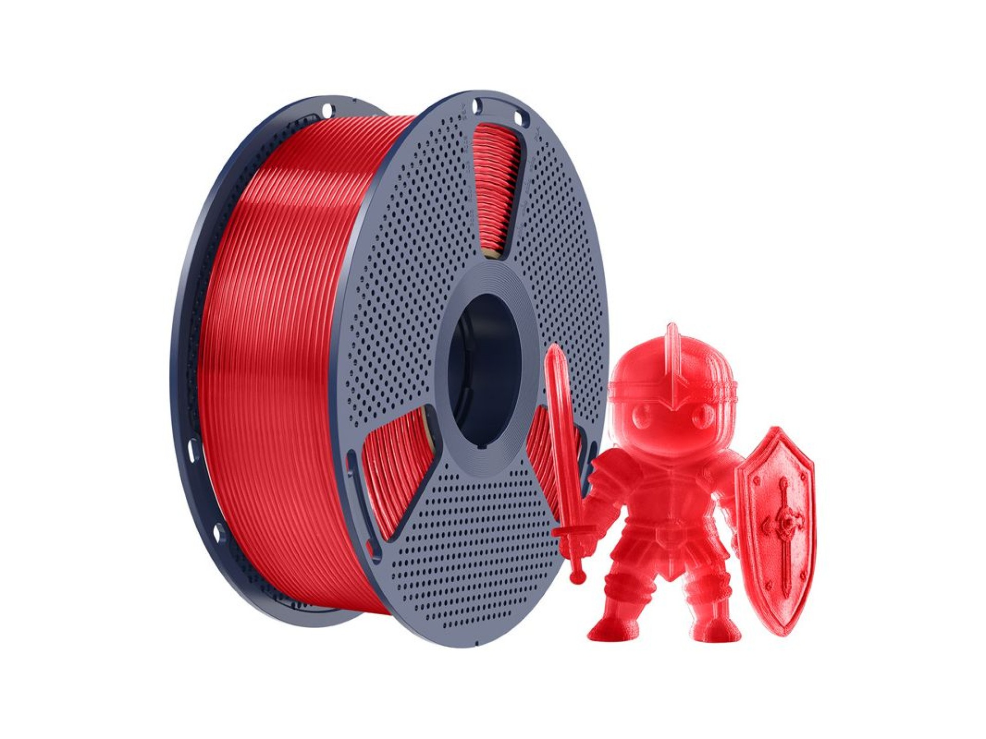 Filamento Sunlu PLA+ (Rojo transparente)
