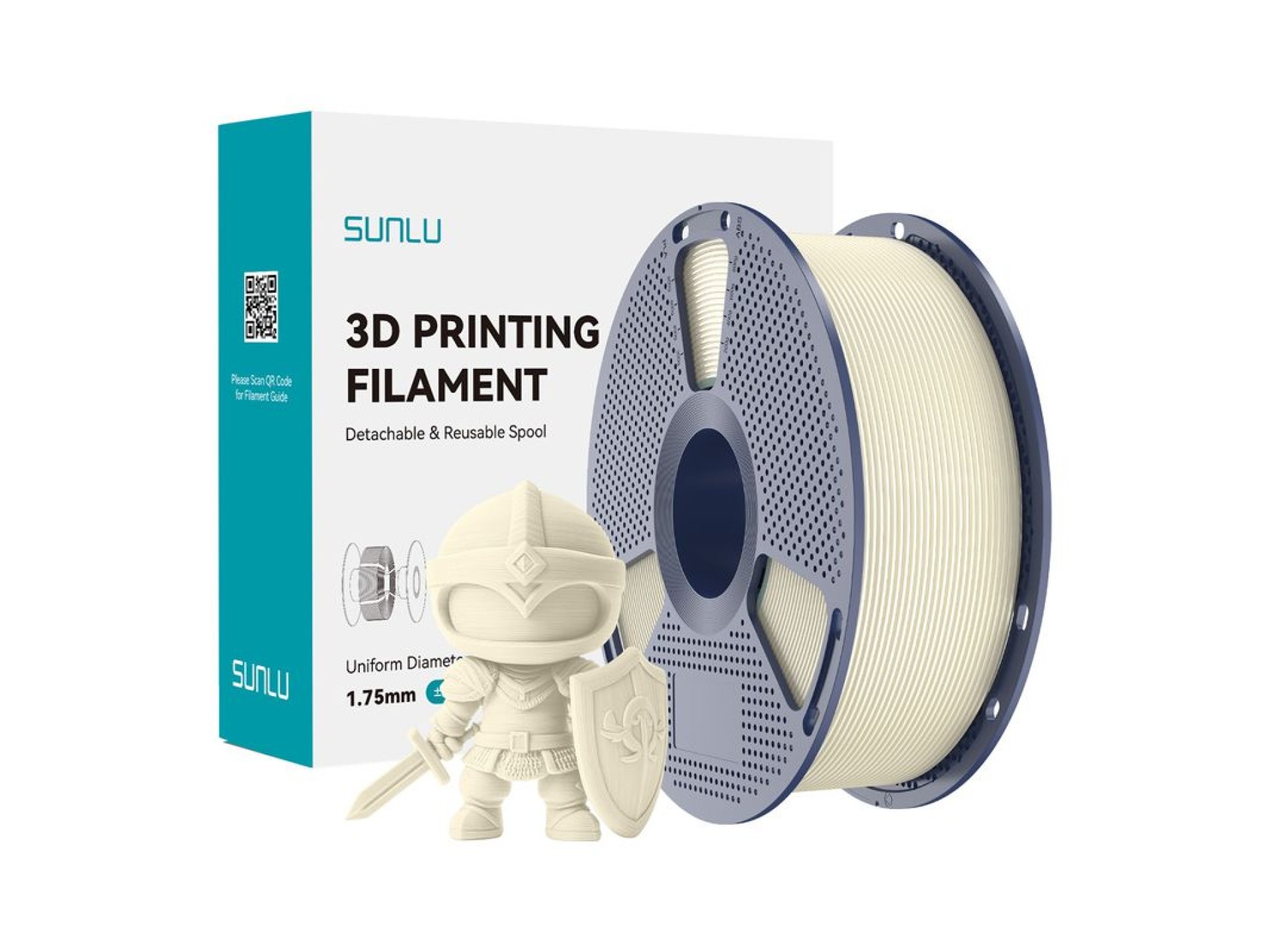 Filamento Sunlu PLA+ (Marfim)
