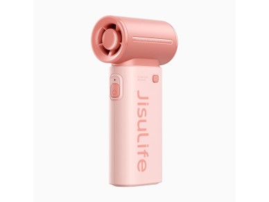 Ventilador port�til Jisulife Life9 de 5000 mAh, mini ventilador USB - Rosa