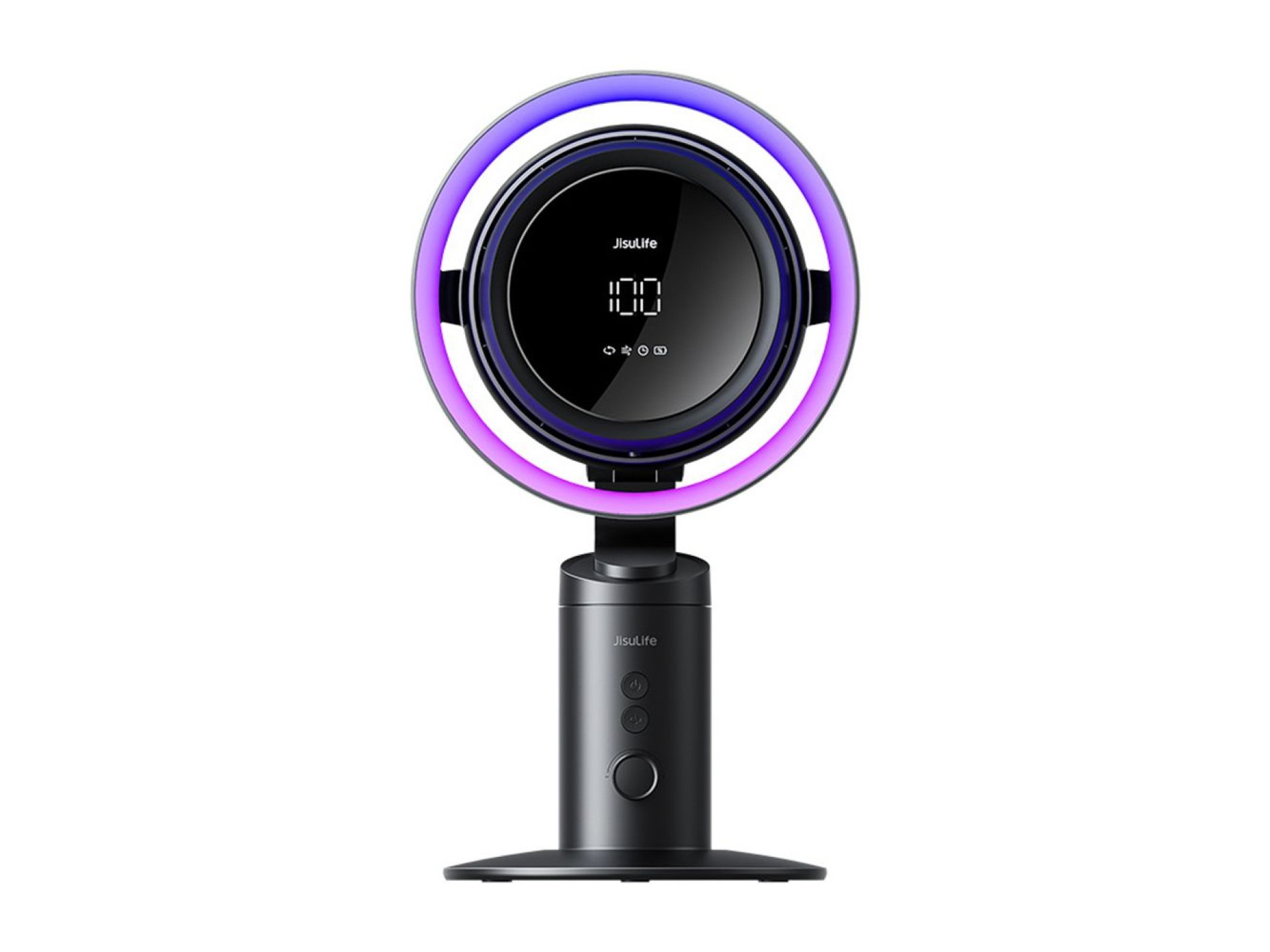 Ventilador de mesa Jisulife Pro3 10000mAh com filtro - Cinza escuro