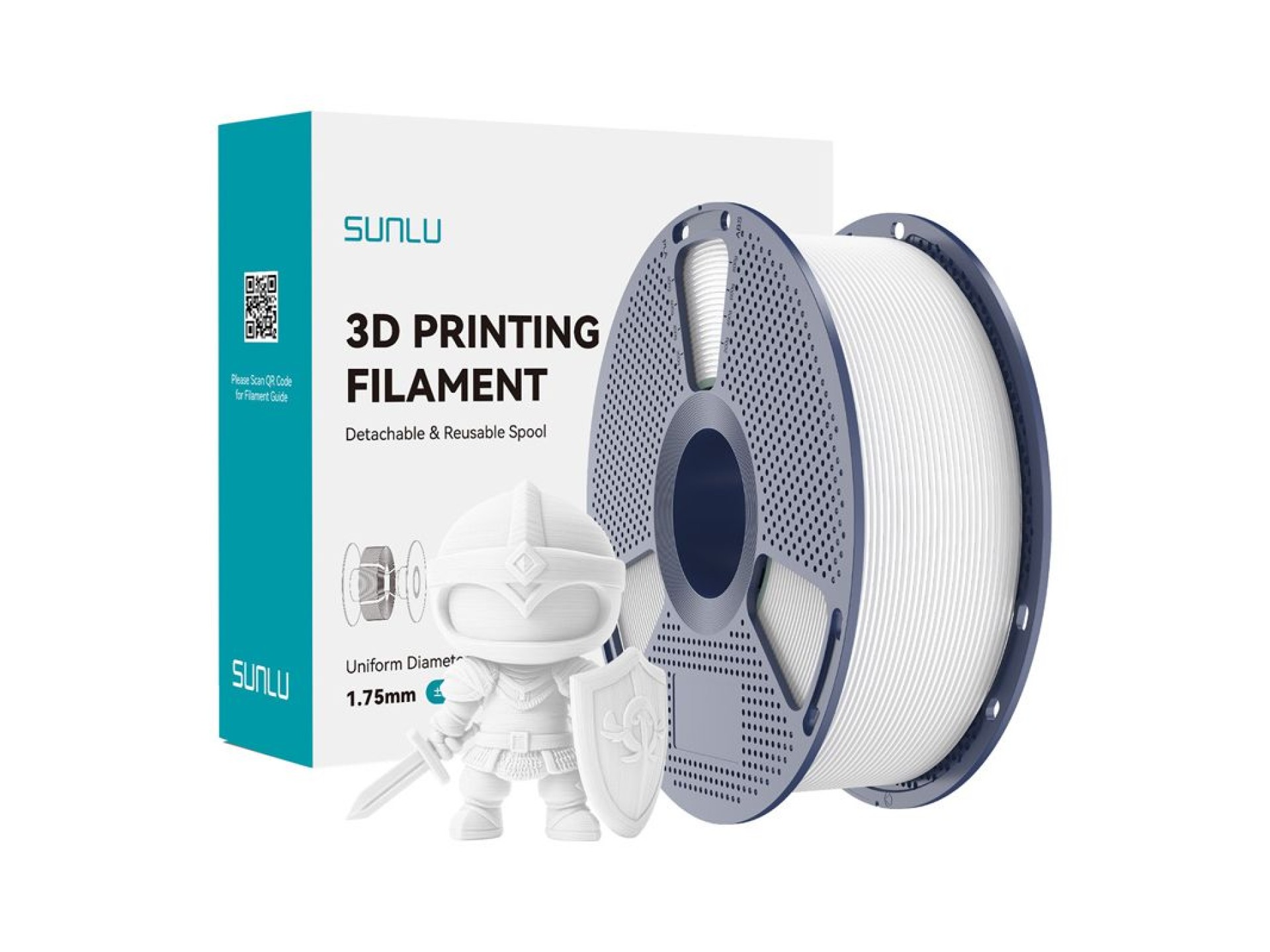 Filamento Sunlu PLA+ (Branco)