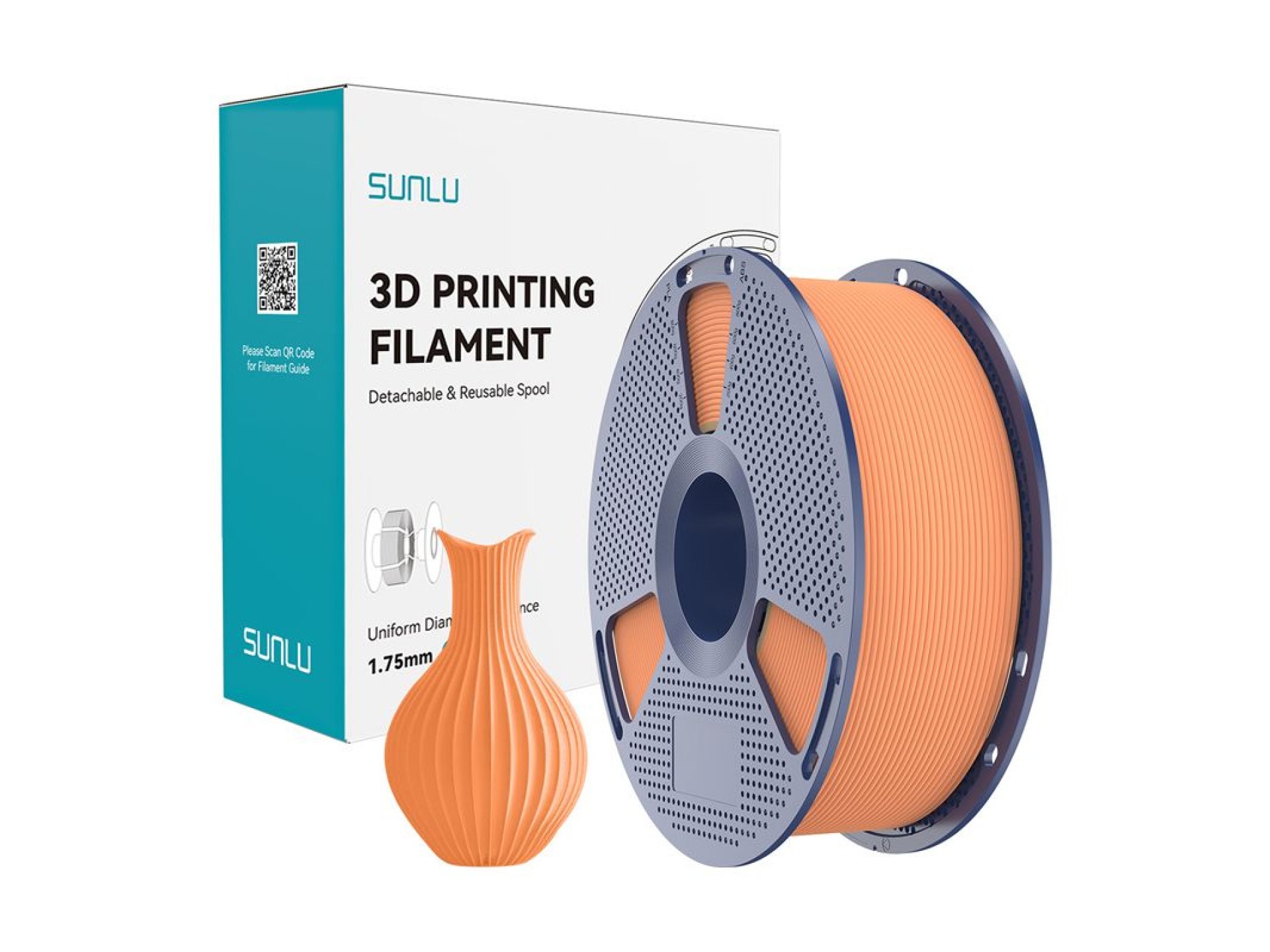 Filamento PLA Classic da Sunlu - Laranja Ensolarado