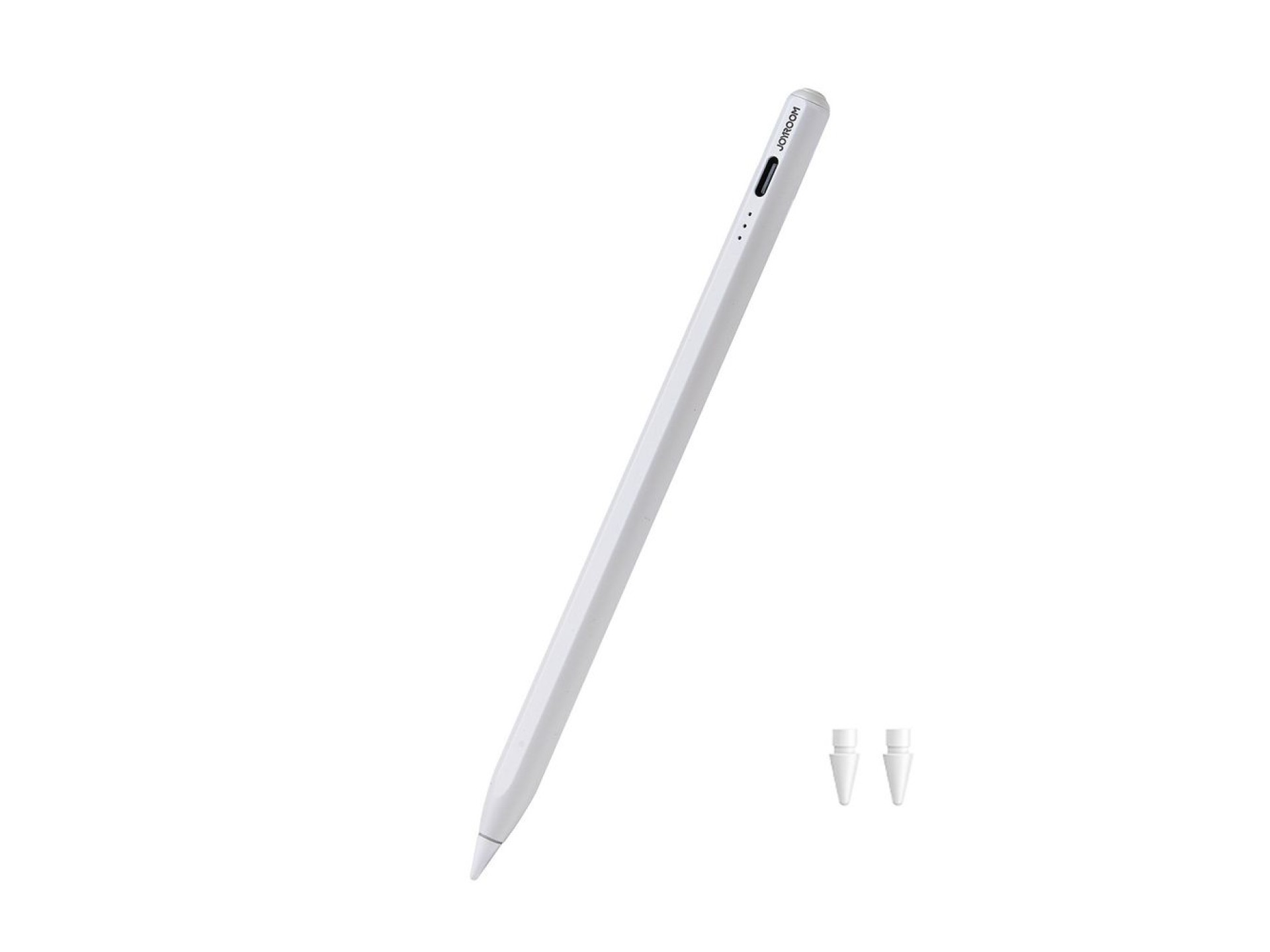 Caneta ativa Joyroom JR-X15 Pro com 2 pontas sobressalentes - Branca