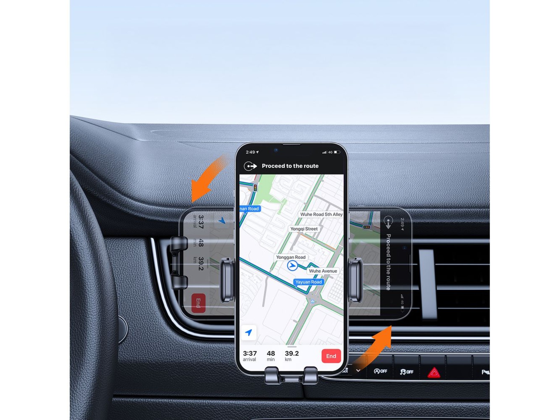 Suporte para celular veicular Joyroom JR-ZS283 para saída de ar - Preto