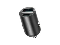 Cargador de coche Joyroom JR-CCN18 de 65 W con puertos USB-A y USB-C - Negro Cargador de coche Joyroom JR-CCN18 de 65 W con puertos USB-A y USB-C - Negro