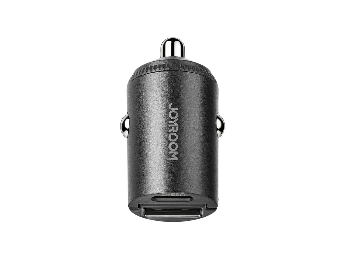 Cargador de coche Joyroom JR-CCN18 de 65 W con puertos USB-A y USB-C - Negro