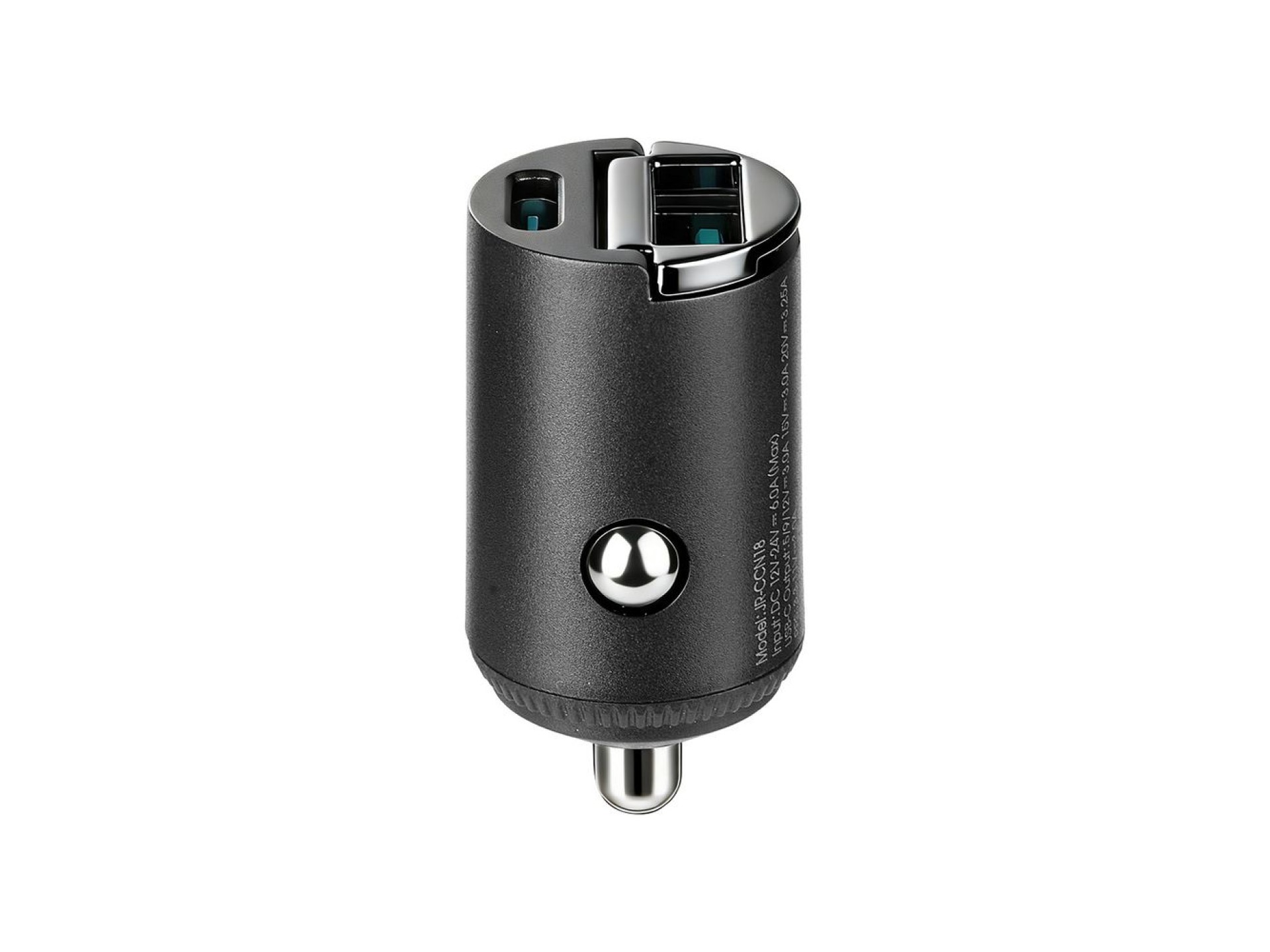 Cargador de coche Joyroom JR-CCN18 de 65 W con puertos USB-A y USB-C - Negro