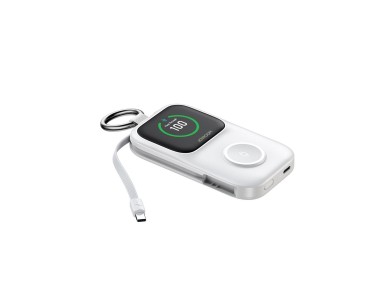 Joyroom JR-W19 Powerbank de 5000mAh com carregamento sem fio de 5W para rel�gios - Branco