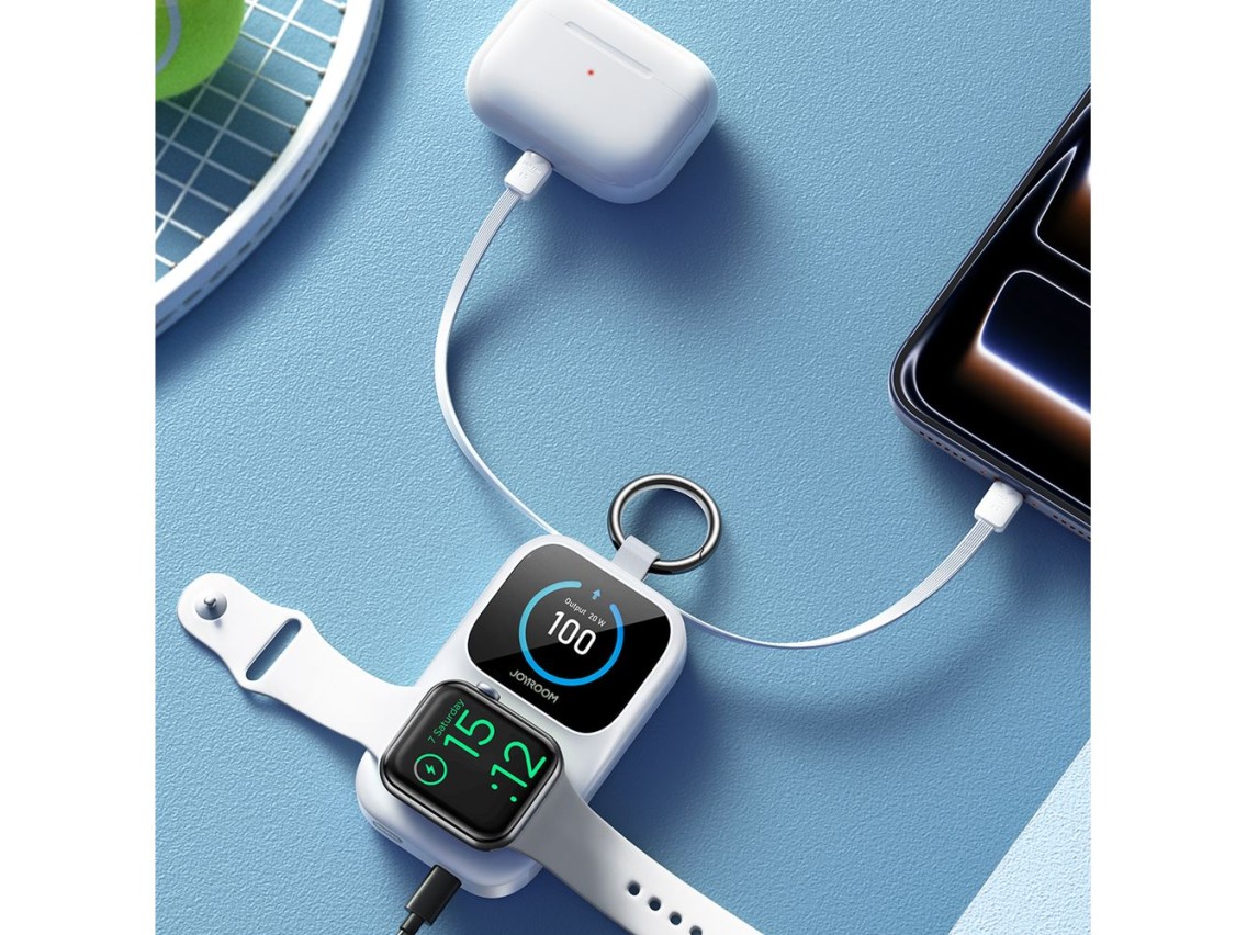 Joyroom JR-W19 5000mAh Powerbank with 5W Wireless Watch Charging - White
