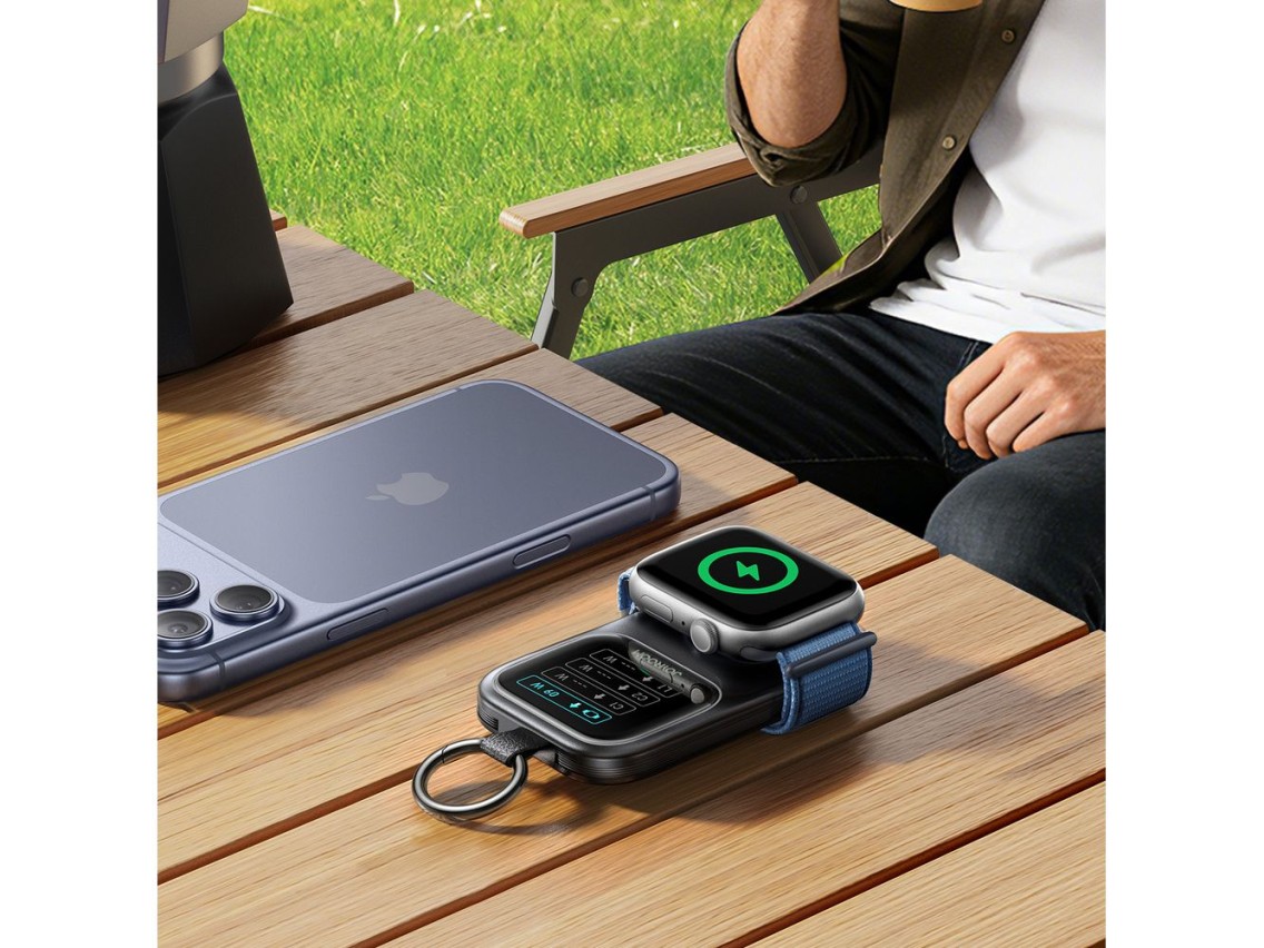 Batería externa Joyroom JR-W19 de 5000 mAh con carga inalámbrica de 5 W para relojes - Negra