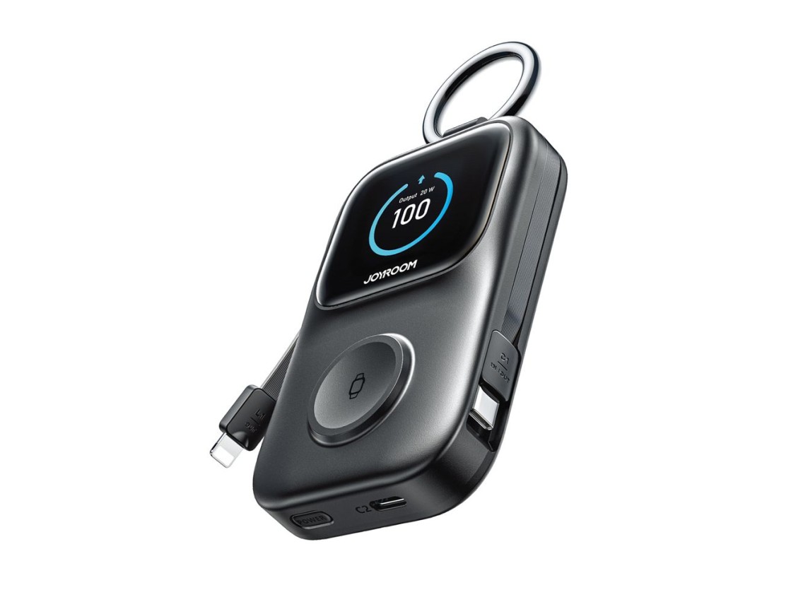 Batería externa Joyroom JR-W19 de 5000 mAh con carga inalámbrica de 5 W para relojes - Negra