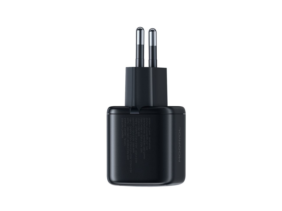Cargador de pared Joyroom JR-TG7 de 33 W con puertos USB-A y USB-C, con cable USB-C a USB-C de 60 W
