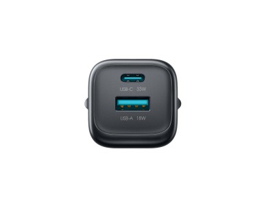 Joyroom JR-TG7 33W USB-A + USB-C Wall Charger with 60W USB-C to USB-C 1m Cable - Black Joyroom JR-TG7 33W USB-A + USB-C Wall Charger with 60W USB-C to USB-C 1m Cable - Black