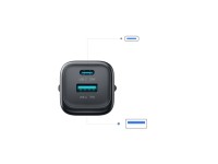 Cargador de pared Joyroom JR-TG7 de 33 W con puertos USB-A y USB-C, con cable USB-C a USB-C de 60 W Cargador de pared Joyroom JR-TG7 de 33 W con puertos USB-A y USB-C, con cable USB-C a USB-C de 60 W