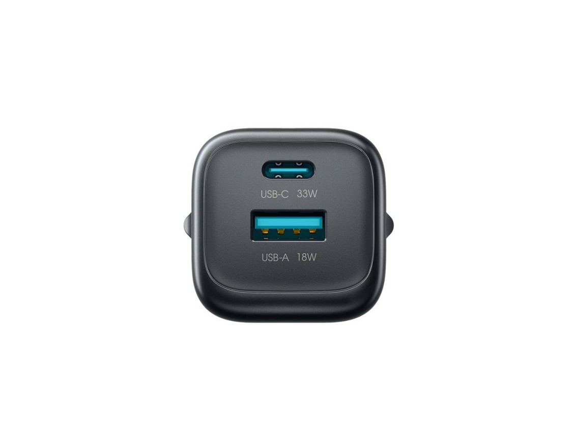 Cargador de pared Joyroom JR-TG7 de 33 W con puertos USB-A y USB-C, con cable USB-C a USB-C de 60 W