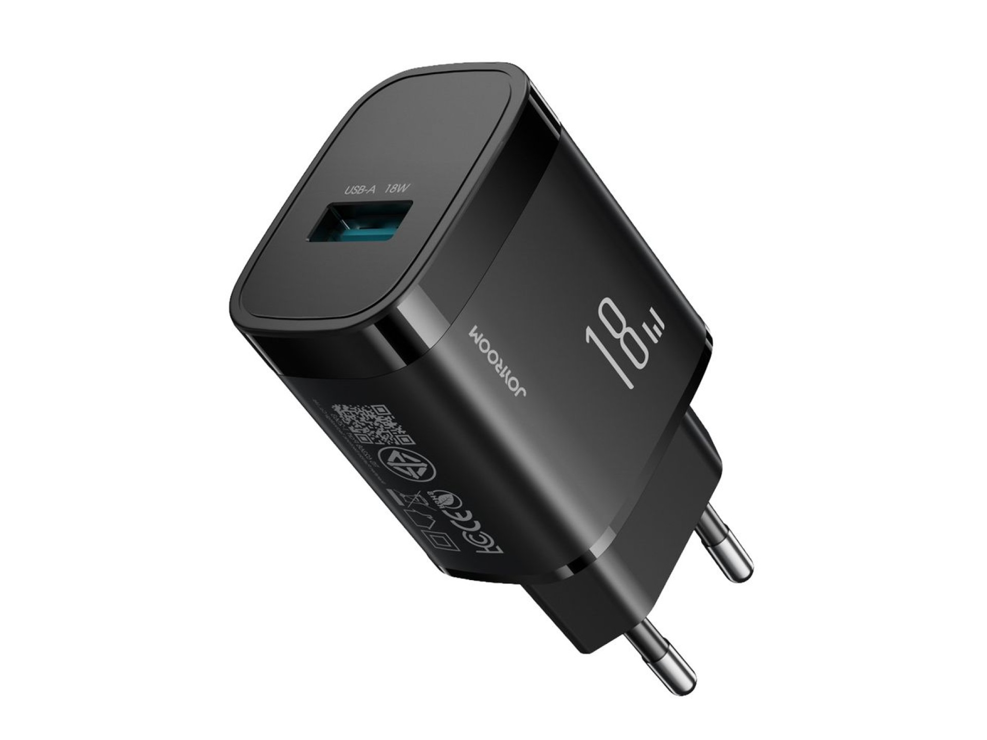 Carregador de parede Joyroom JR-TF4 de 18 W com cabo USB-A - USB-C de 3 A e 1 m de comprimento - pre