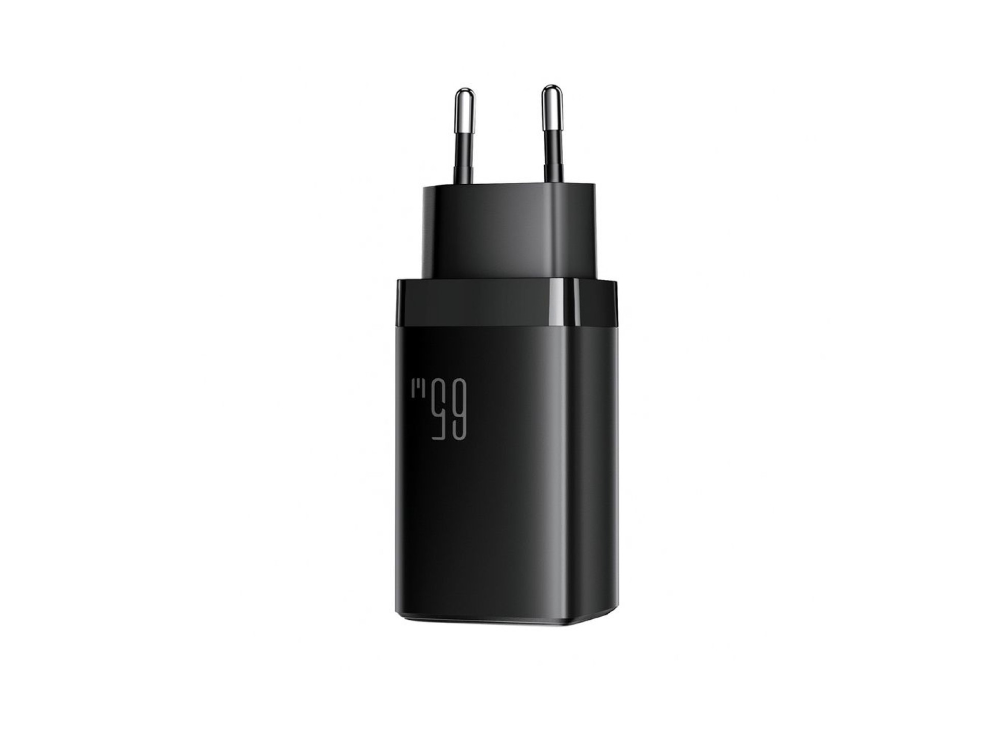 Carregador de parede Joyroom JR-TG10 65W GaN 2x USB-C + USB-A com cabo USB-C de 1,2m e potência de 1