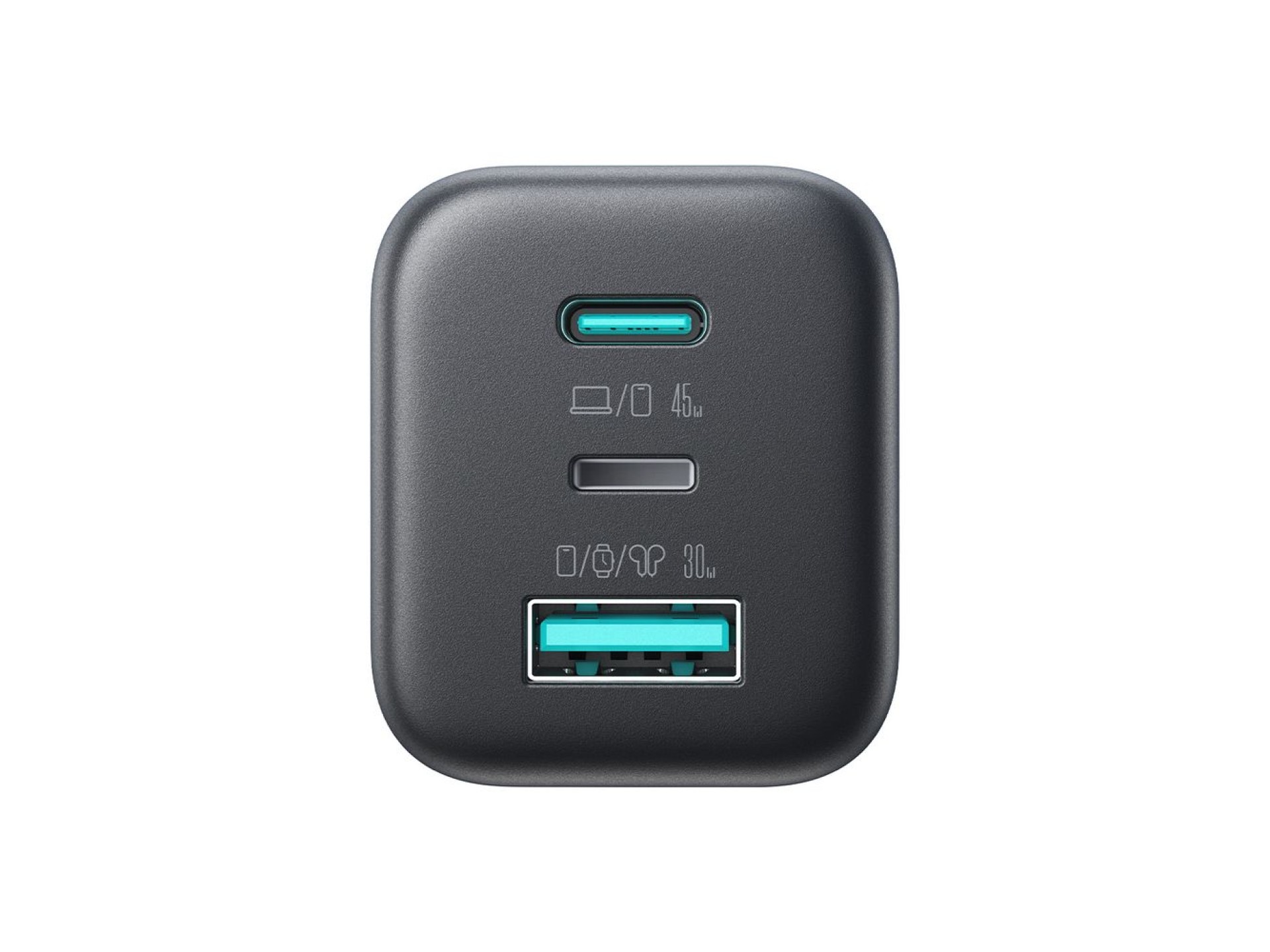 Joyroom JR-TO1 GaN 45 USB-C Lightning USB-A Wall Charger - Black
