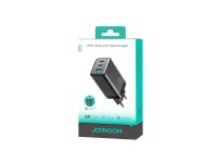 Carregador de parede Joyroom JR-TG10 65W GaN 2x USB-C + USB-A com cabo USB-C de 1,2m e potência de 1 Carregador de parede Joyroom JR-TG10 65W GaN 2x USB-C + USB-A com cabo USB-C de 1,2m e potência de 1