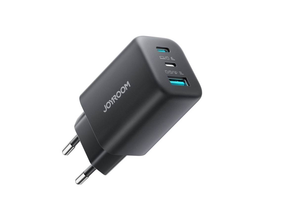 Joyroom JR-TO1 GaN 45 USB-C Lightning USB-A Wall Charger - Black