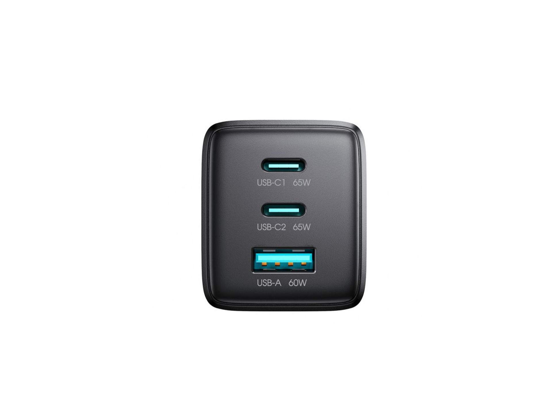 Carregador de parede Joyroom JR-TG10 65W GaN 2x USB-C + USB-A com cabo USB-C de 1,2m e potência de 1