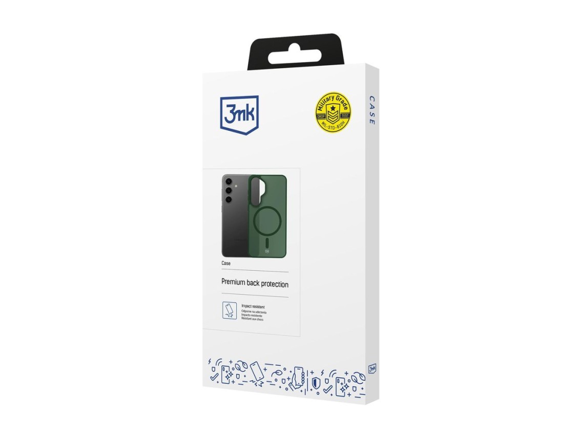 3mk Smoke MagCase for Samsung Galaxy S24 - Green-Translucent