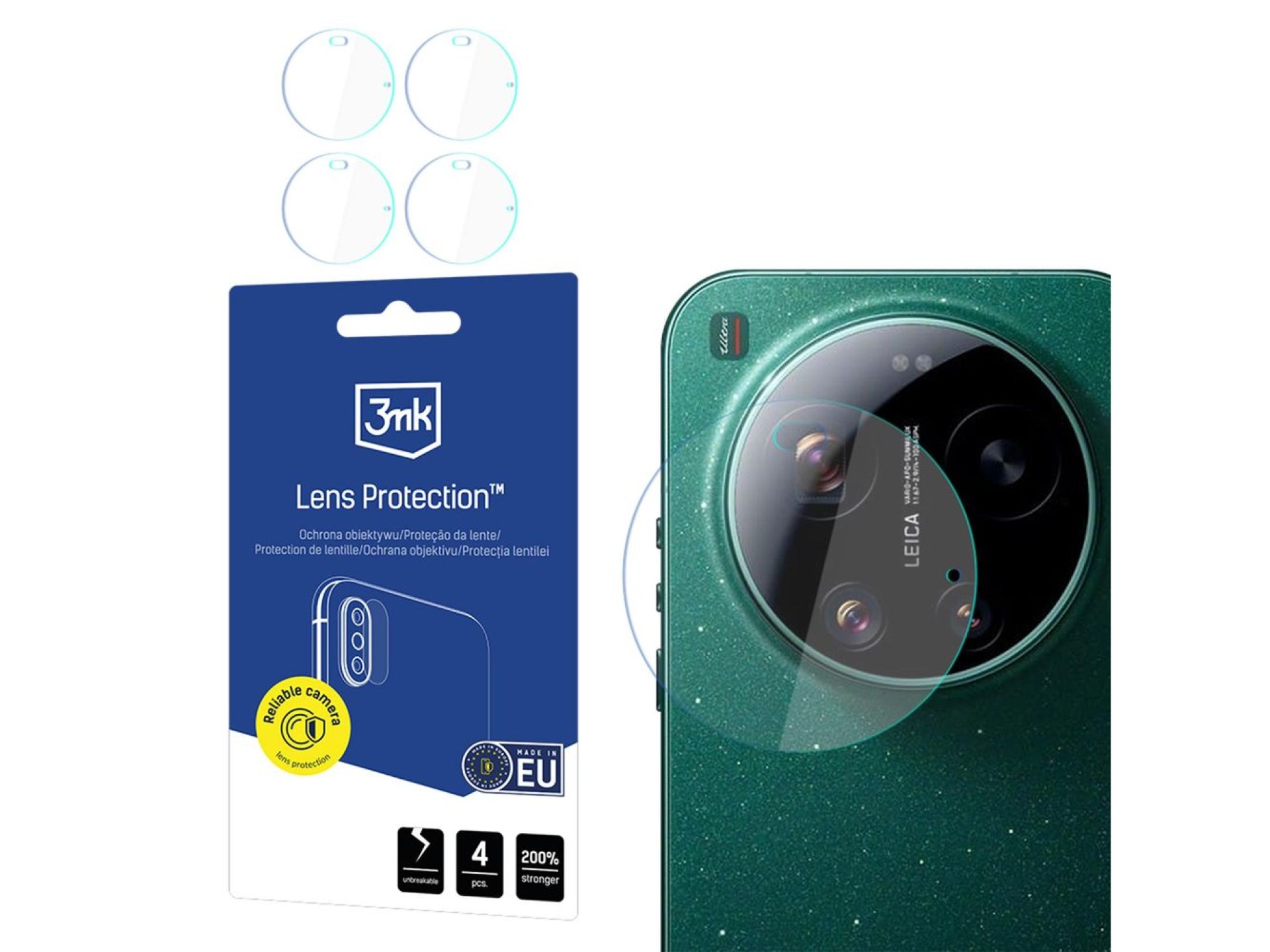 Película de proteção de lente híbrida 3mk™ para Xiaomi 17 Ultra