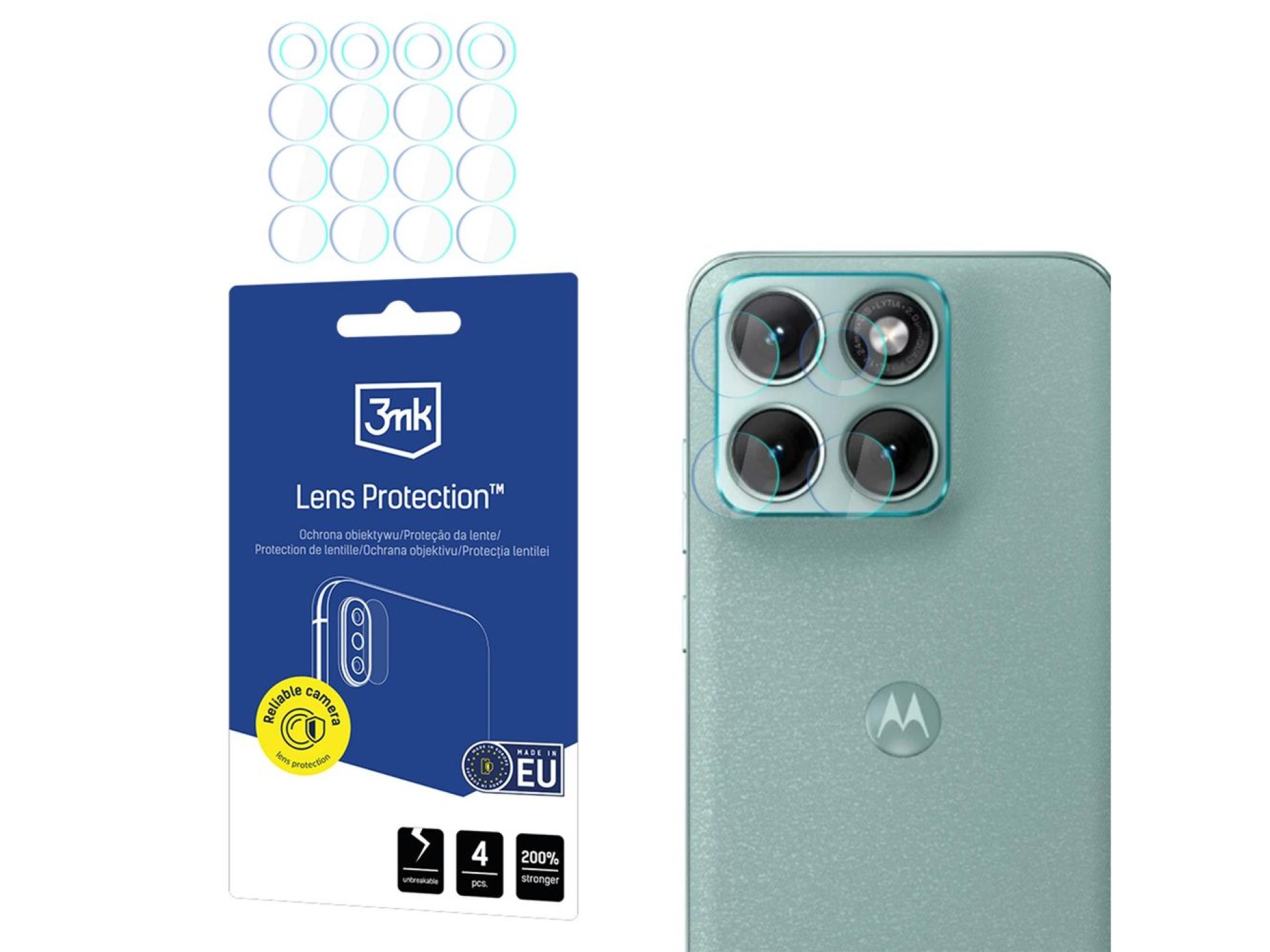 Cristal de lente de cámara híbrido 3mk Lens Protection™ para Motorola Edge 70 Fusion