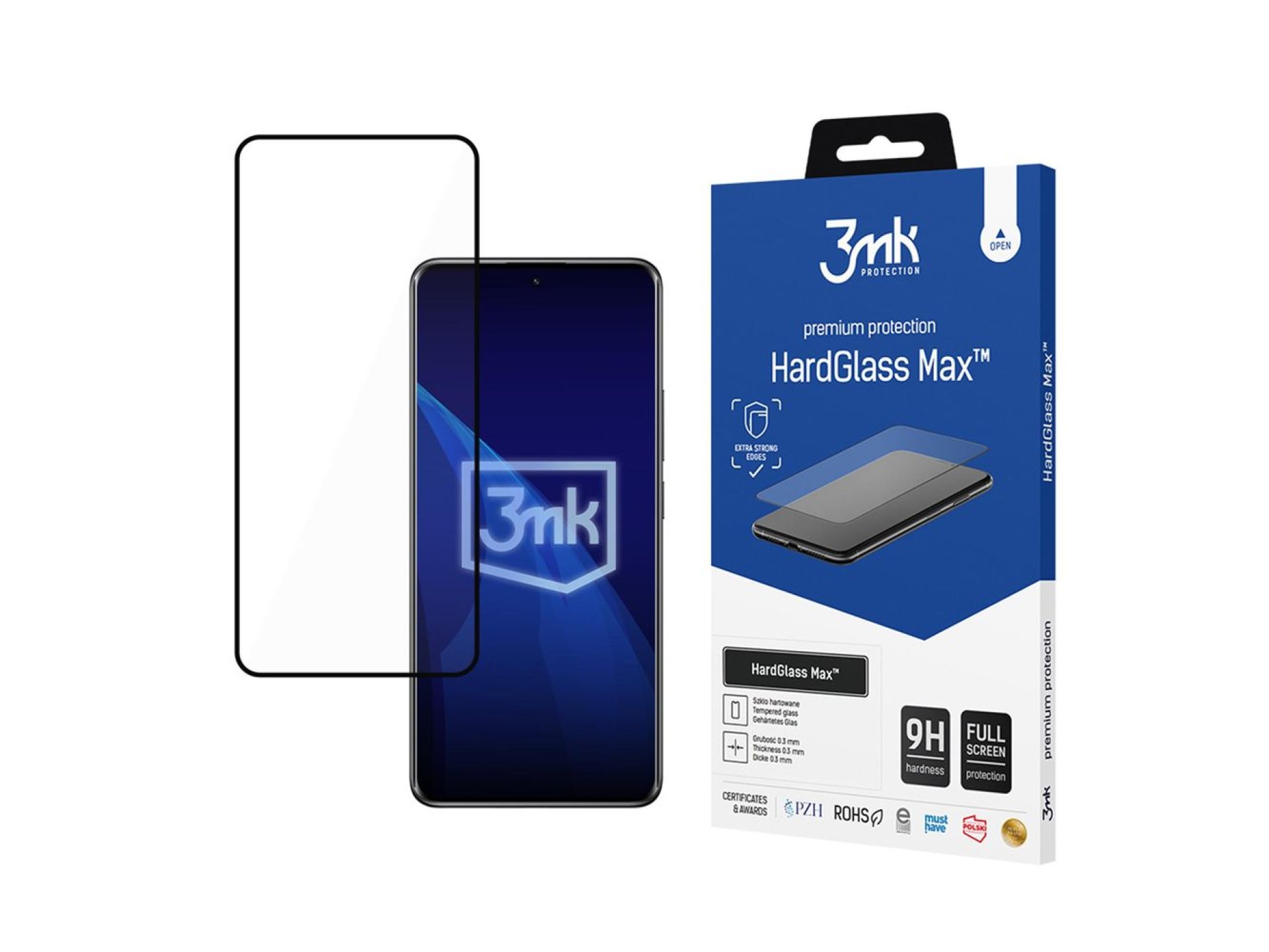 Cristal templado reforzado de cobertura total 3mk HardGlass Max negro para Xiaomi Redmi Note 14 Pro