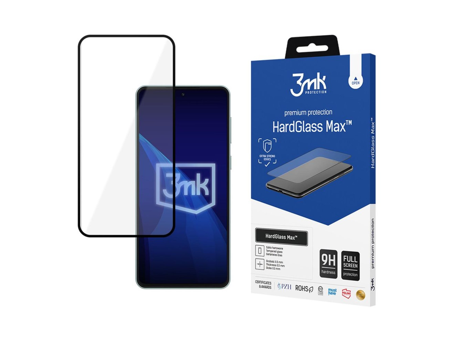 Cristal templado reforzado de pantalla completa 3mk HardGlass Max Negro para Samsung Galaxy M55