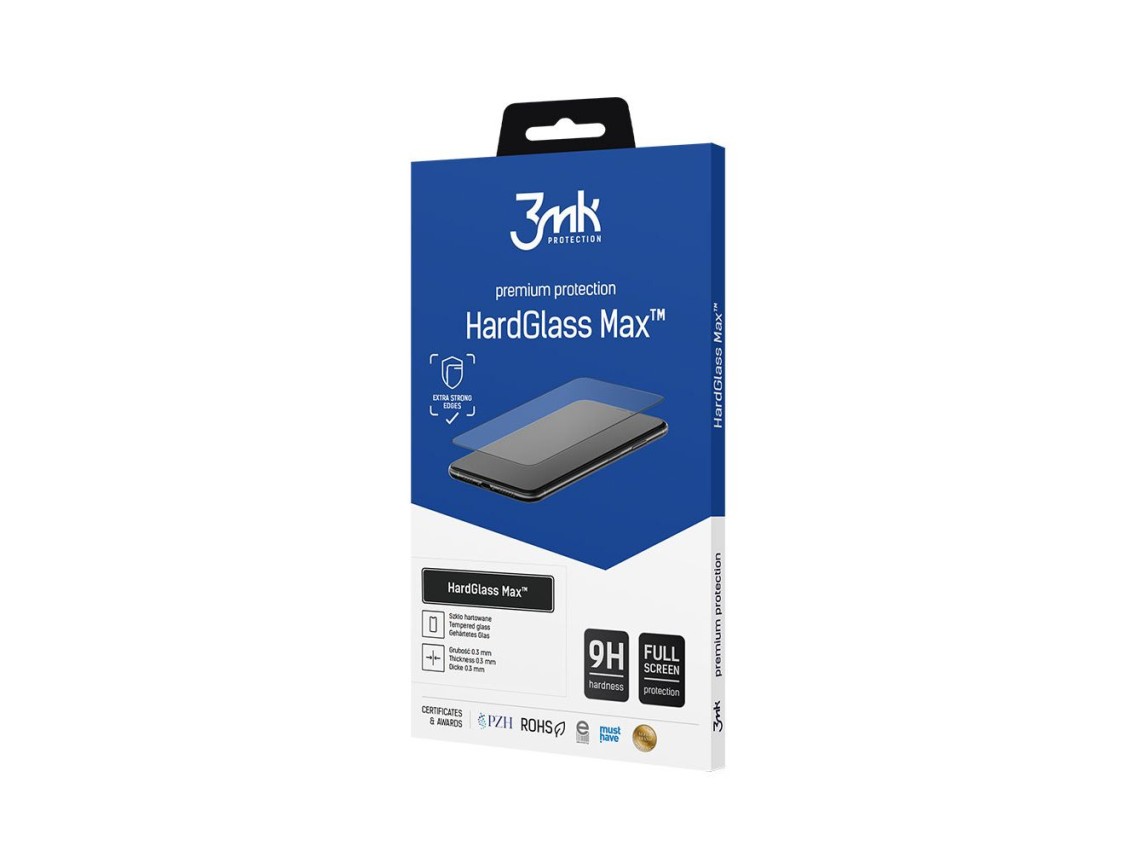 Protector de pantalla de vidrio templado reforzado de cobertura total 3mk HardGlass Max negro para S