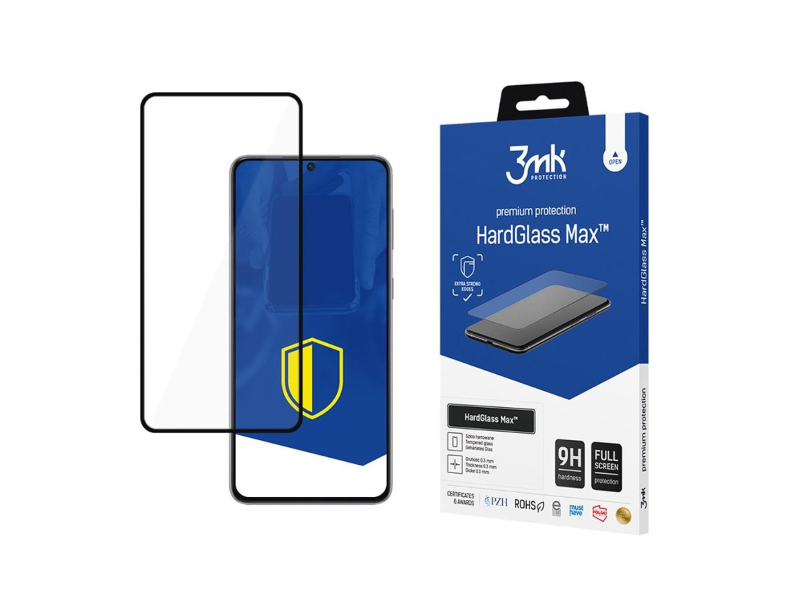 Reinforced full-screen tempered glass 3mk HardGlass Max Black for Samsung Galaxy S21+ 5G