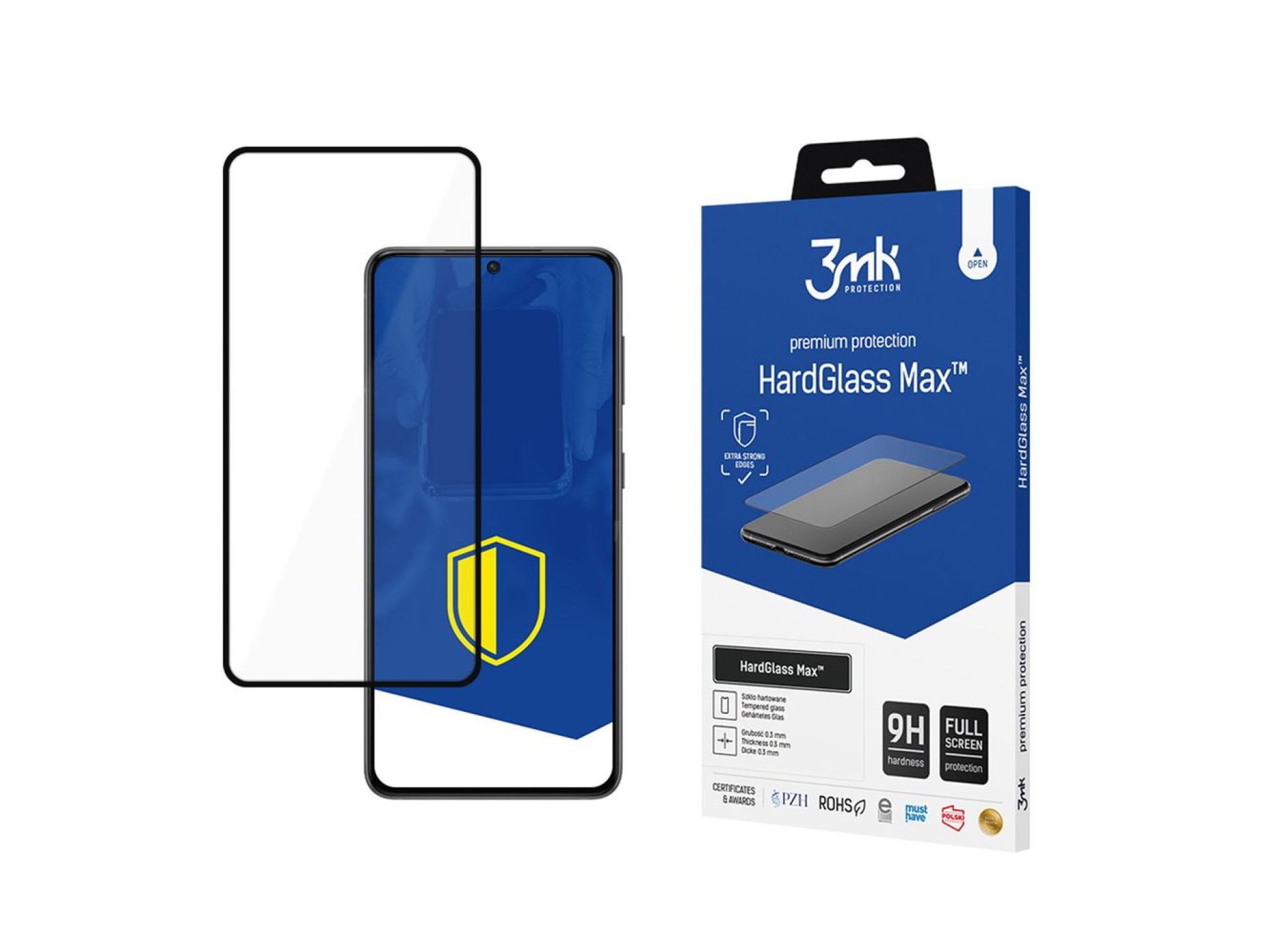Cristal templado reforzado de cobertura total 3mk HardGlass Max negro para Samsung Galaxy S21 5G