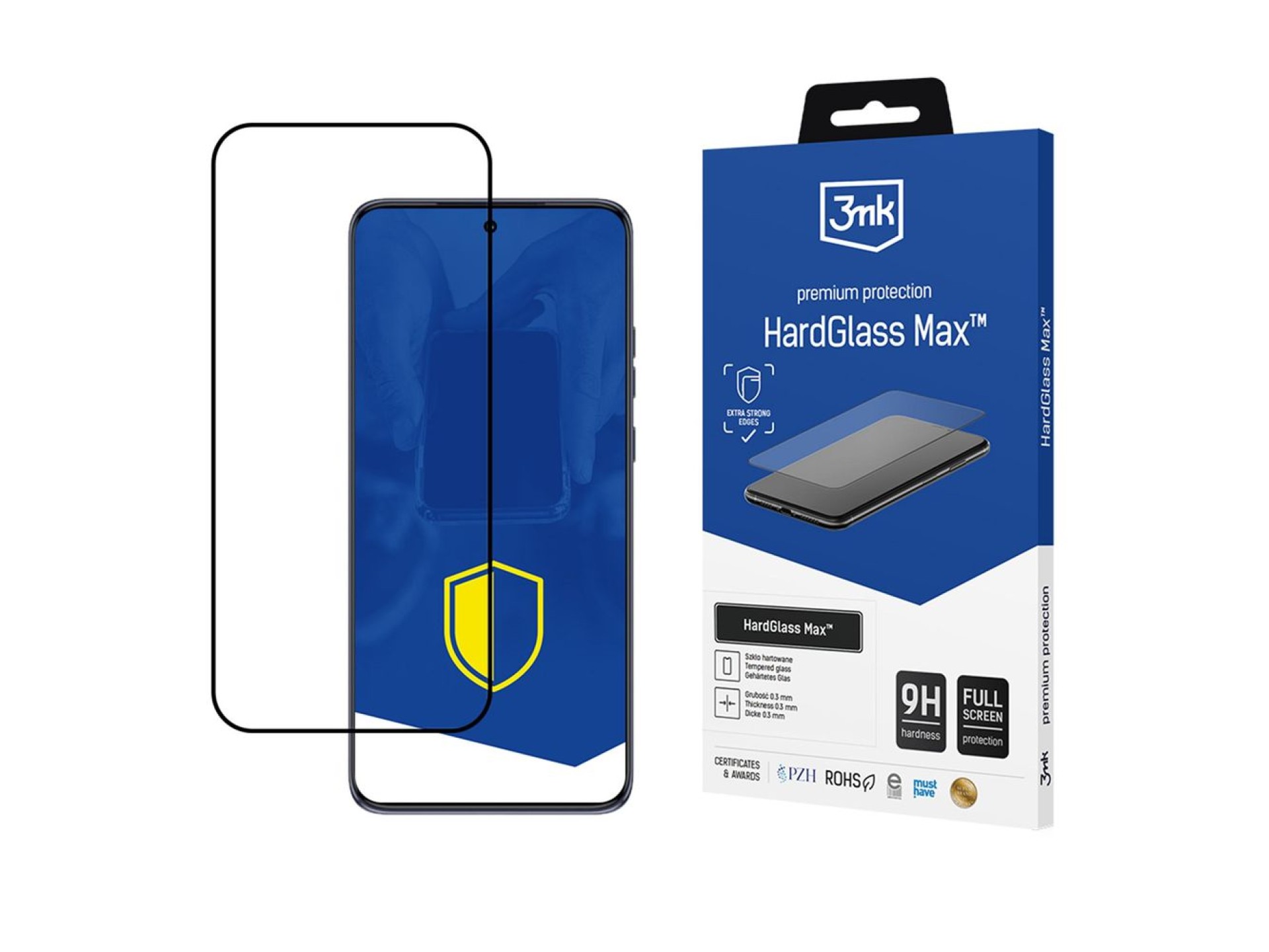 Reinforced full-screen tempered glass 3mk HardGlass Max Black for Motorola Edge 50 Neo