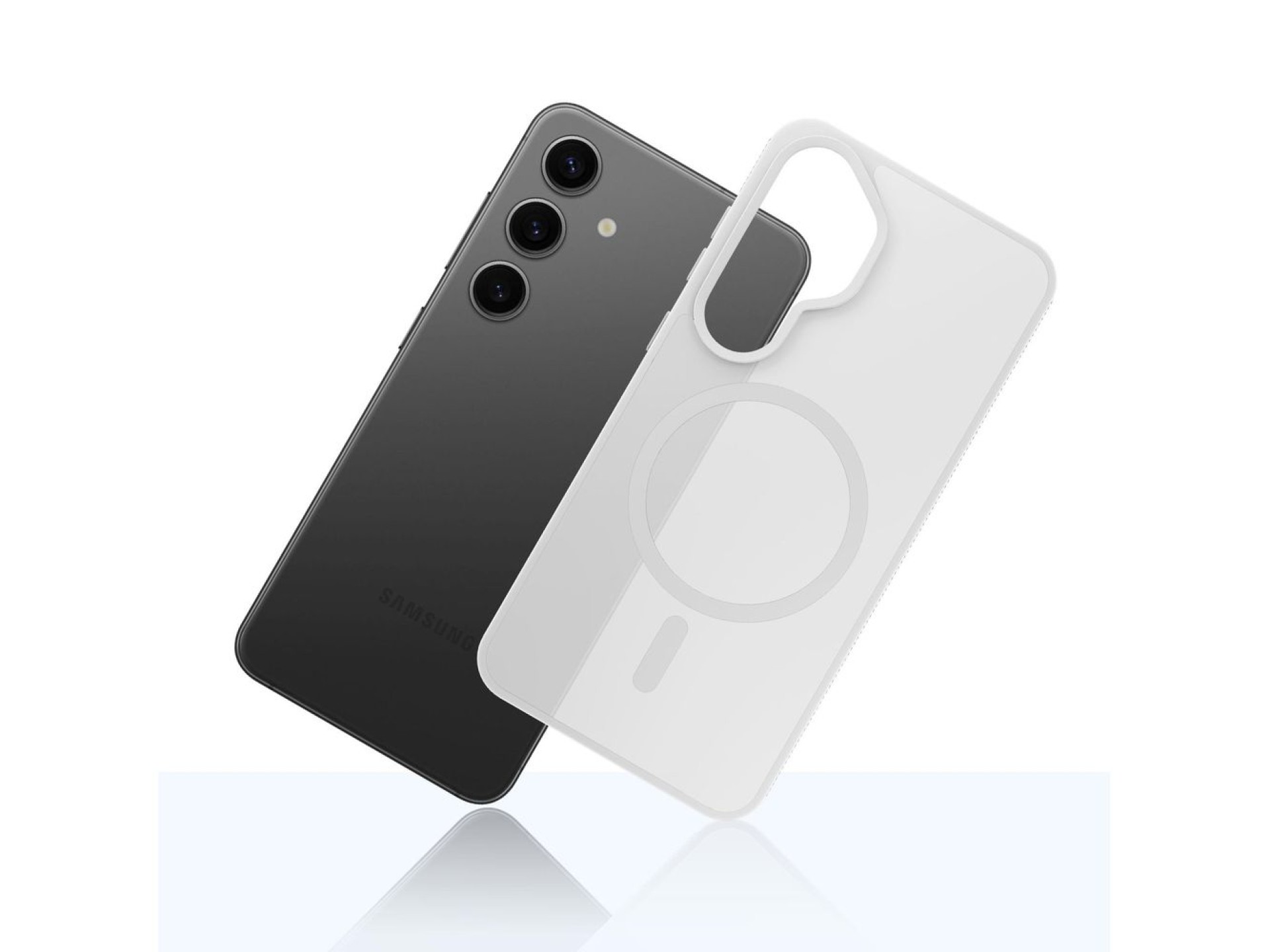 MagCase 3mk Smoke para Samsung Galaxy S25 - blanco transparente