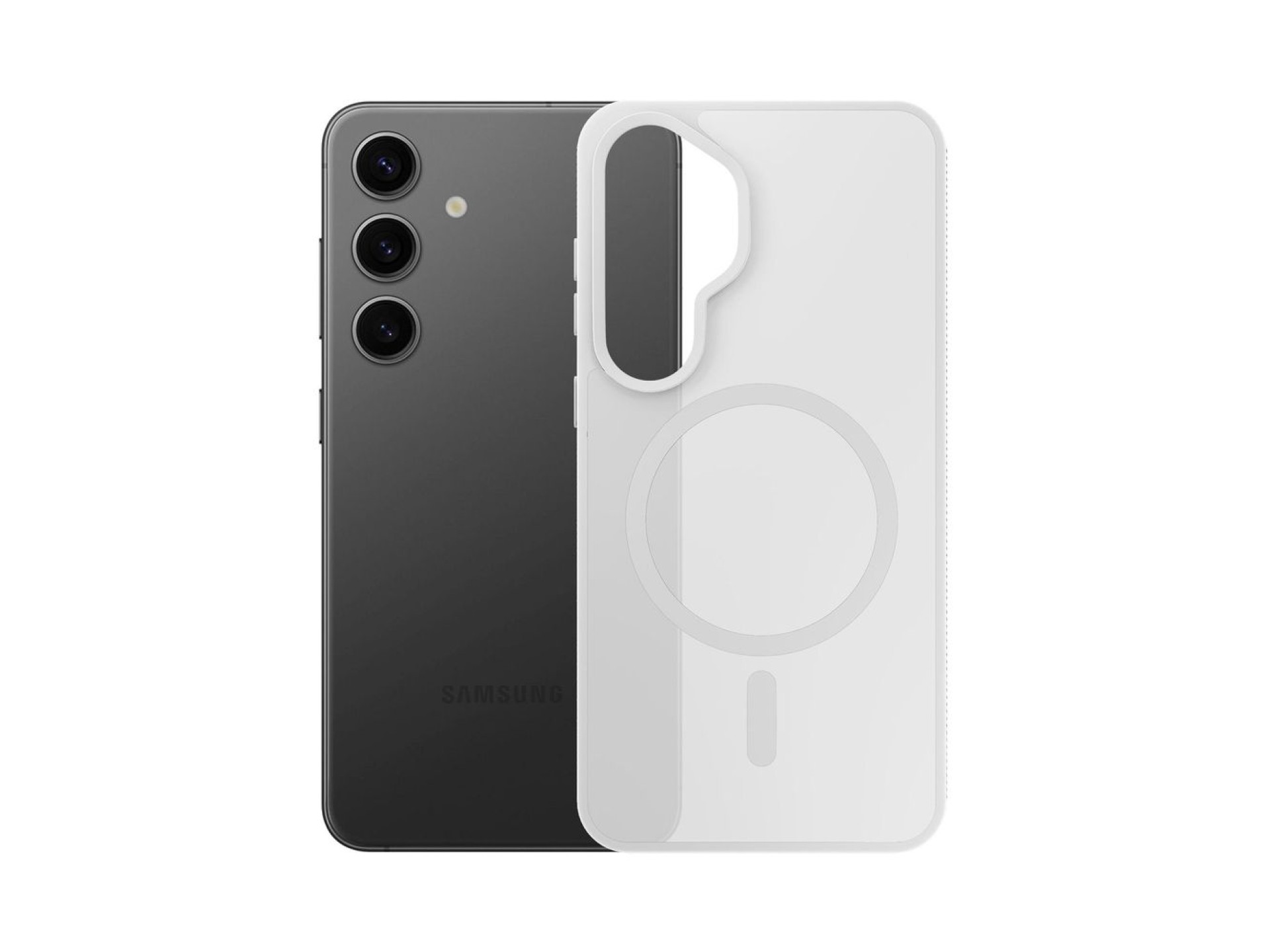 MagCase 3mk Smoke para Samsung Galaxy S25 - blanco transparente
